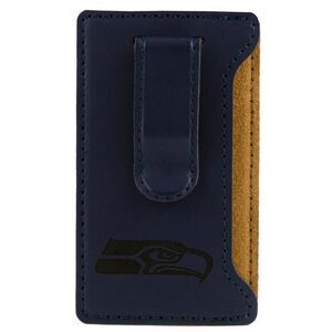 NFL Seattle Seahawks Leather Stick-On Wallet Money Clip For Phones